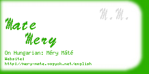 mate mery business card