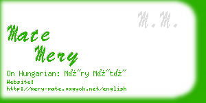 mate mery business card